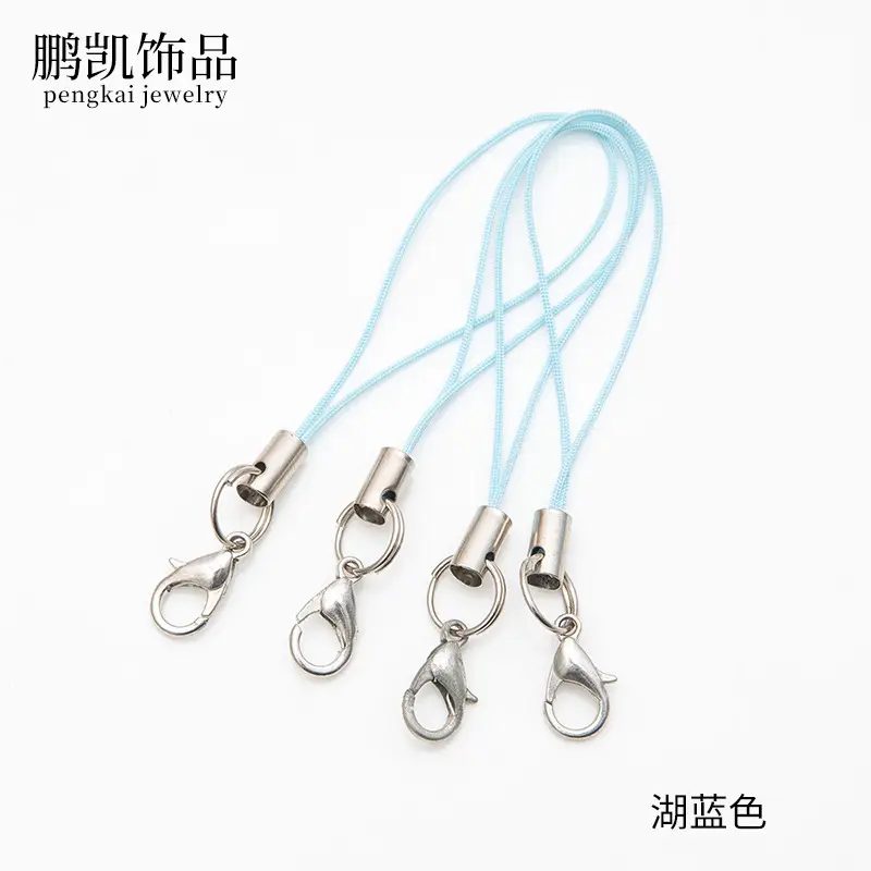 Black Polyester Phone Chain Pendant with Lobster Clasp - Image 14
