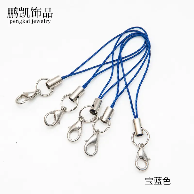 Black Polyester Phone Chain Pendant with Lobster Clasp - Image 15