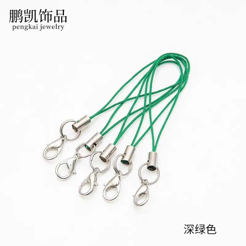 Black Polyester Phone Chain Pendant with Lobster Clasp - Image 16