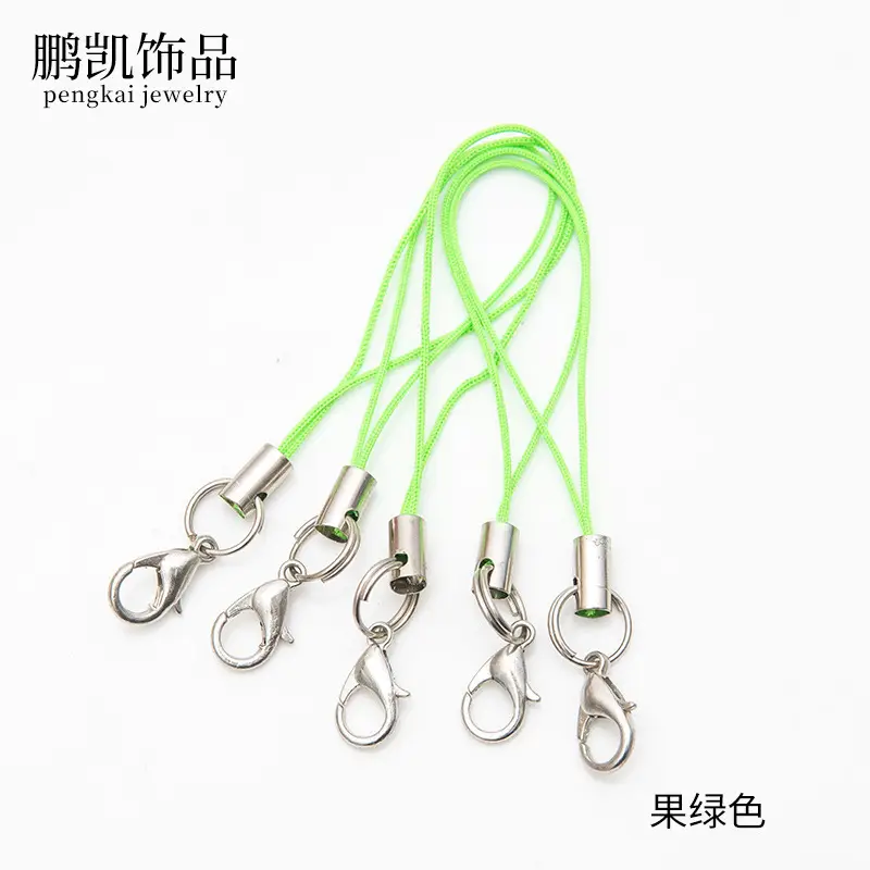 Black Polyester Phone Chain Pendant with Lobster Clasp - Image 18