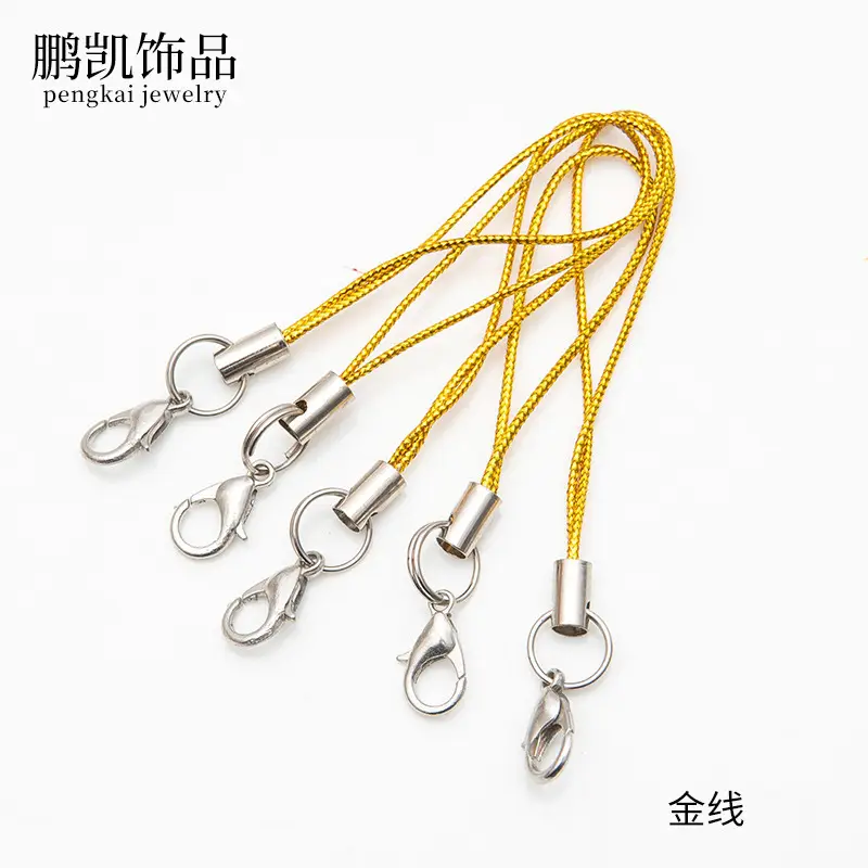 Black Polyester Phone Chain Pendant with Lobster Clasp - Image 19