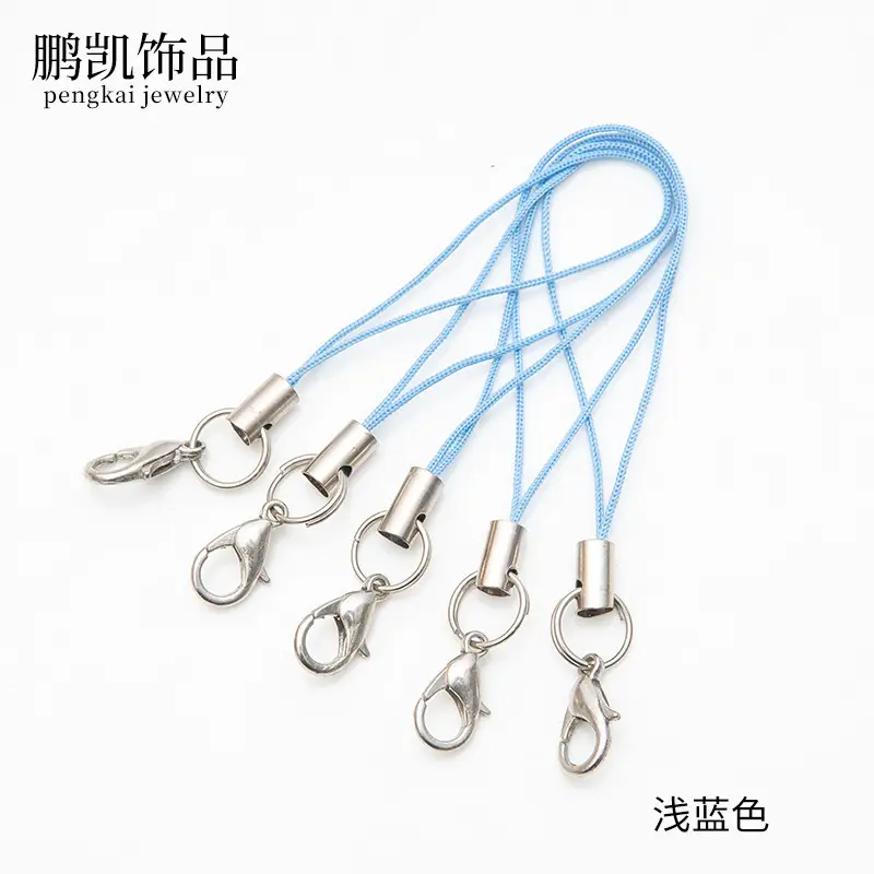 Black Polyester Phone Chain Pendant with Lobster Clasp - Image 4
