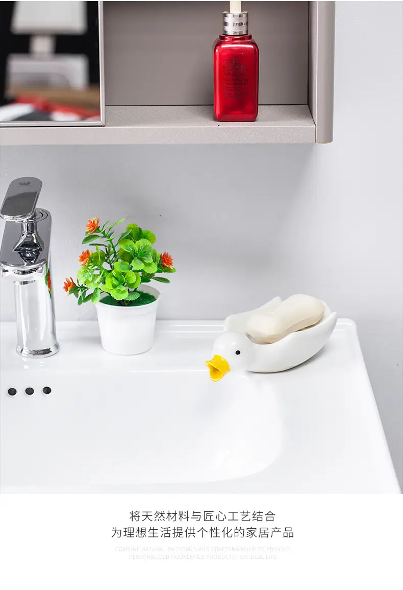 Cute Ceramic Duck Soap Box White — feature 10