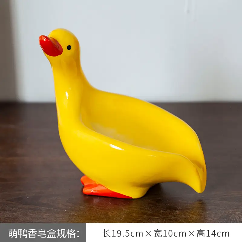 Cute Ceramic Duck Soap Box White - Image 4