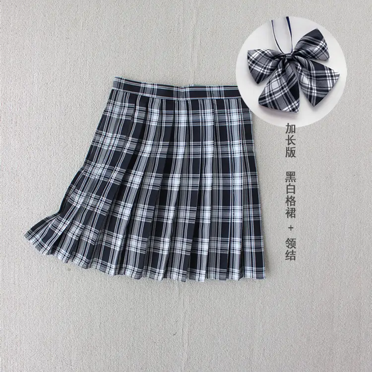 47cm黑白格裙+领结.jpg