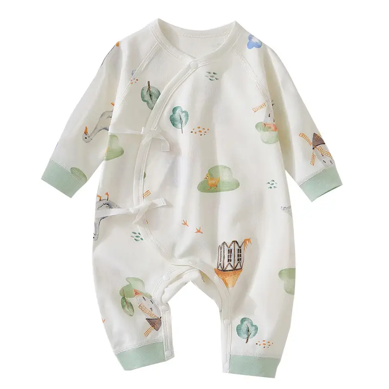 Newborn Lace Baby Suit White Butterfly Print