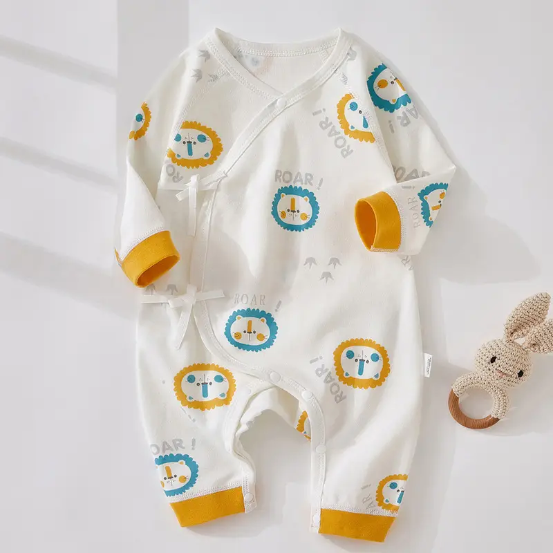 Newborn Lace Baby Suit White Butterfly Print
