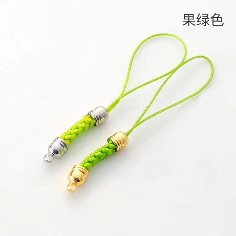Black Braided Phone Lanyard with Gold & Silver Beads - Image 15