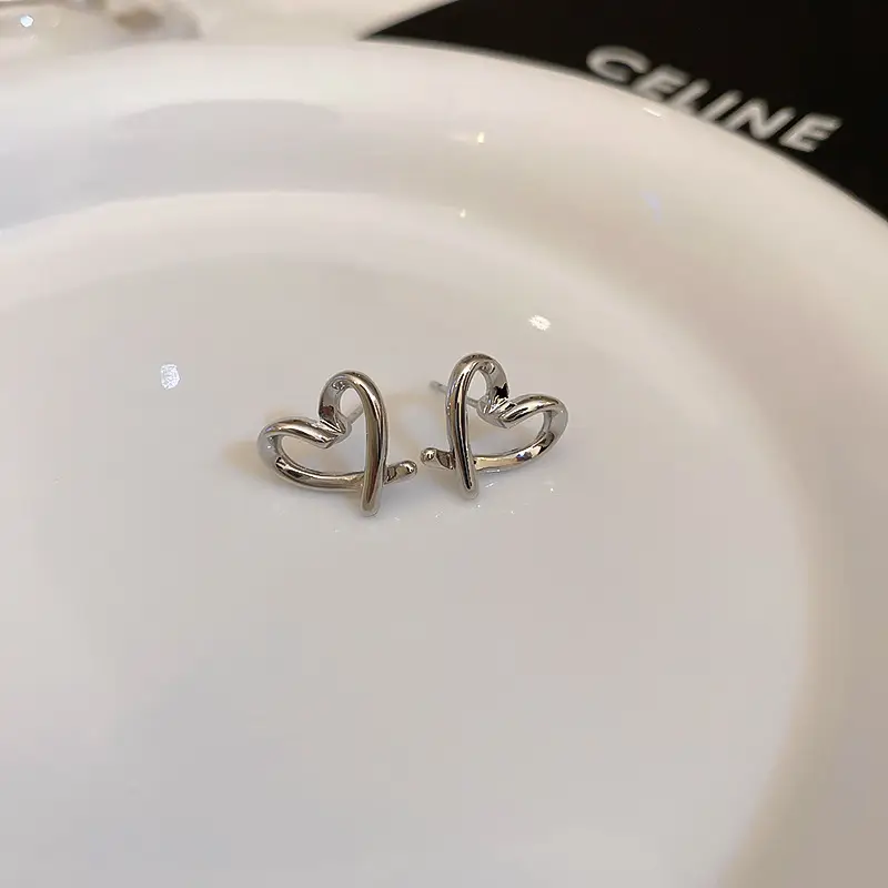 Silver Needle C-Shape Earrings for Women - Image 18