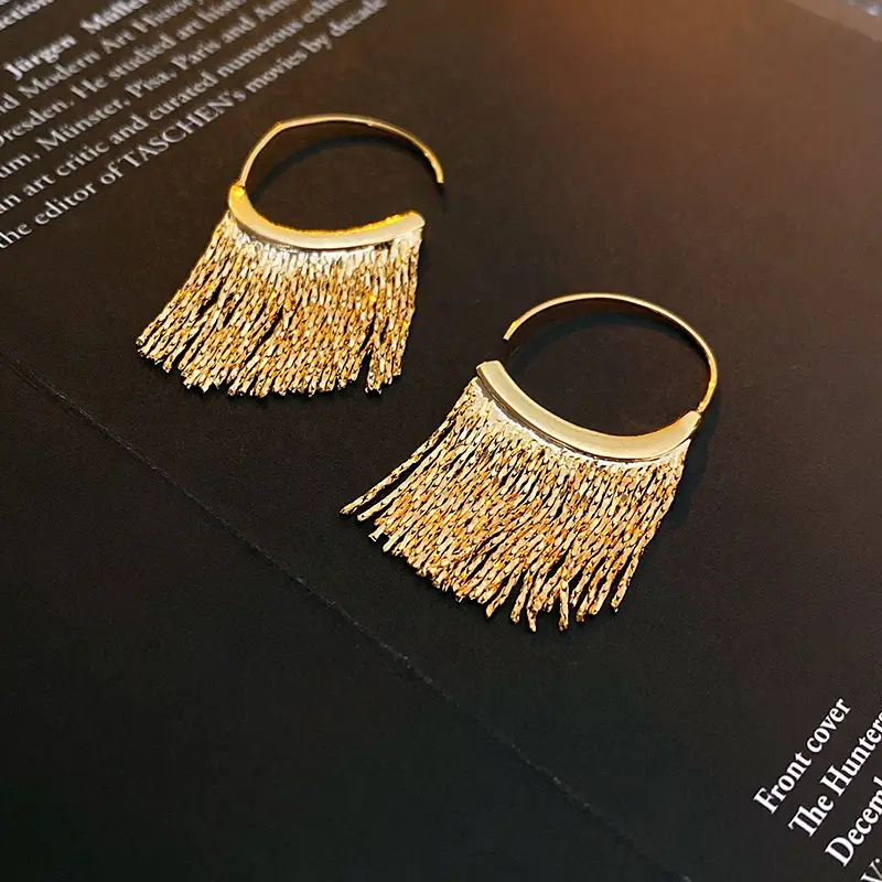 Silver Needle C-Shape Earrings for Women - Image 21