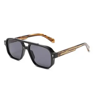 3300 Small Oval Frame Metal Sunglasses Yellow Lens — feature 5