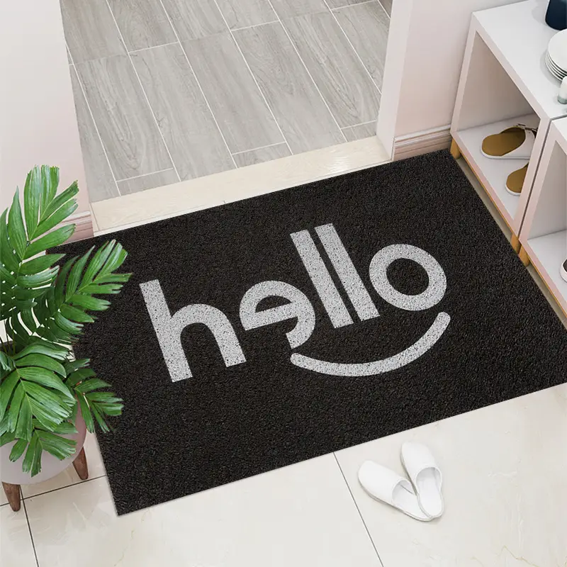 WELCOME Entrance Carpet Floor Rug with Wire Loop Feet - Image 2