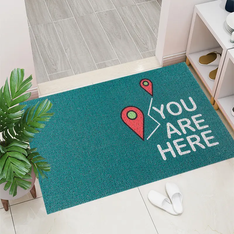 WELCOME Entrance Carpet Floor Rug with Wire Loop Feet - Image 3