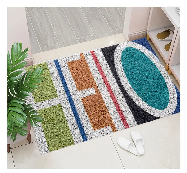 WELCOME Entrance Carpet Floor Rug with Wire Loop Feet — feature 5