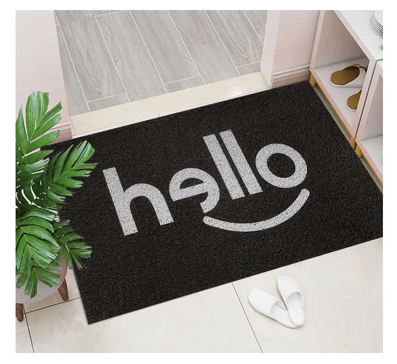 WELCOME Entrance Carpet Floor Rug with Wire Loop Feet — feature 6