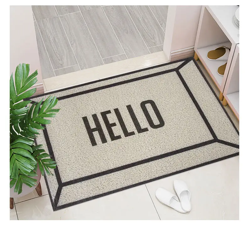 WELCOME Entrance Carpet Floor Rug with Wire Loop Feet — feature 7