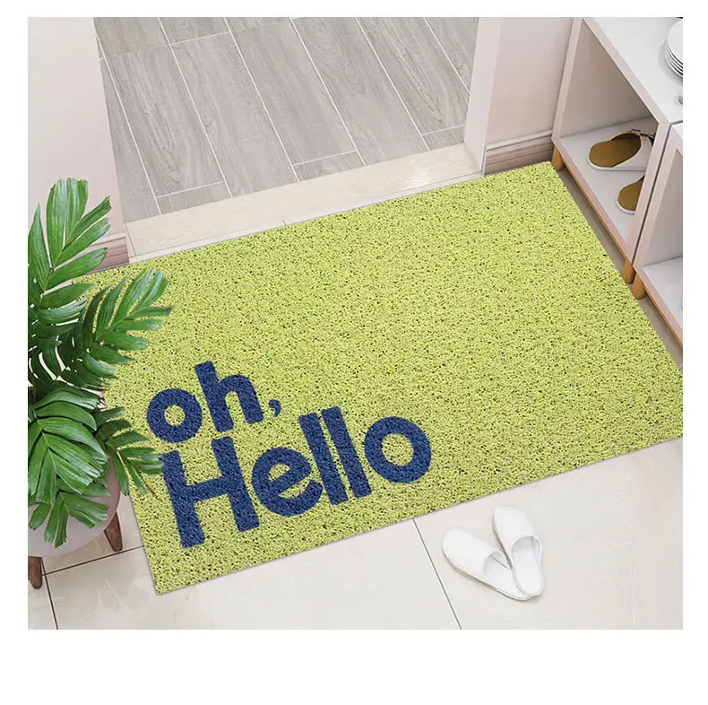 WELCOME Entrance Carpet Floor Rug with Wire Loop Feet — feature 9