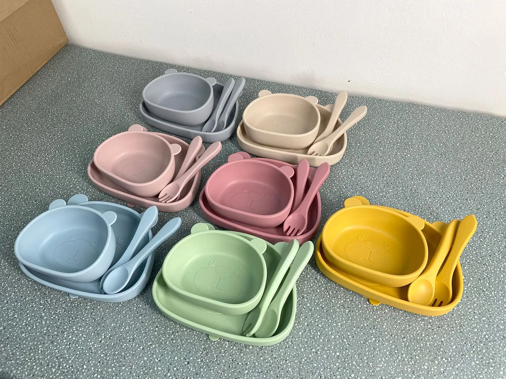 Silicone Bear Tableware Set for Infants & Toddlers - Image 35