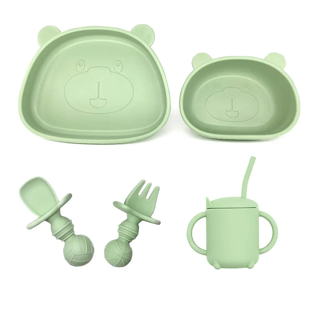 Silicone Bear Tableware Set for Infants & Toddlers - Image 11