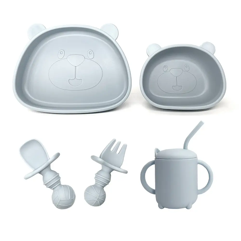 Silicone Bear Tableware Set for Infants & Toddlers - Image 12