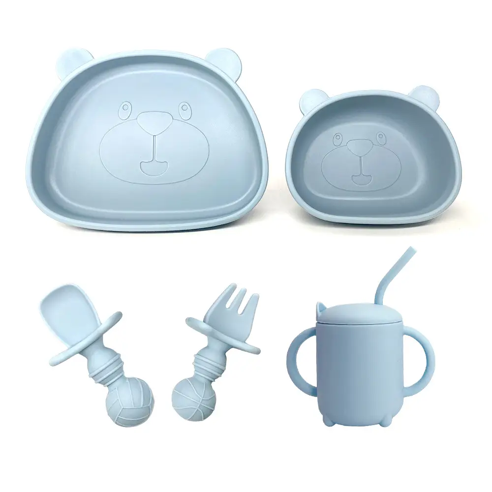 Silicone Bear Tableware Set for Infants & Toddlers - Image 8