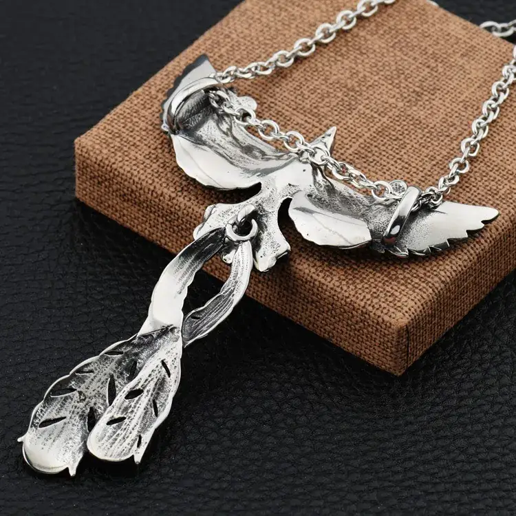 National Tide Explosive Phoenix Necklace for Men Women - Image 2
