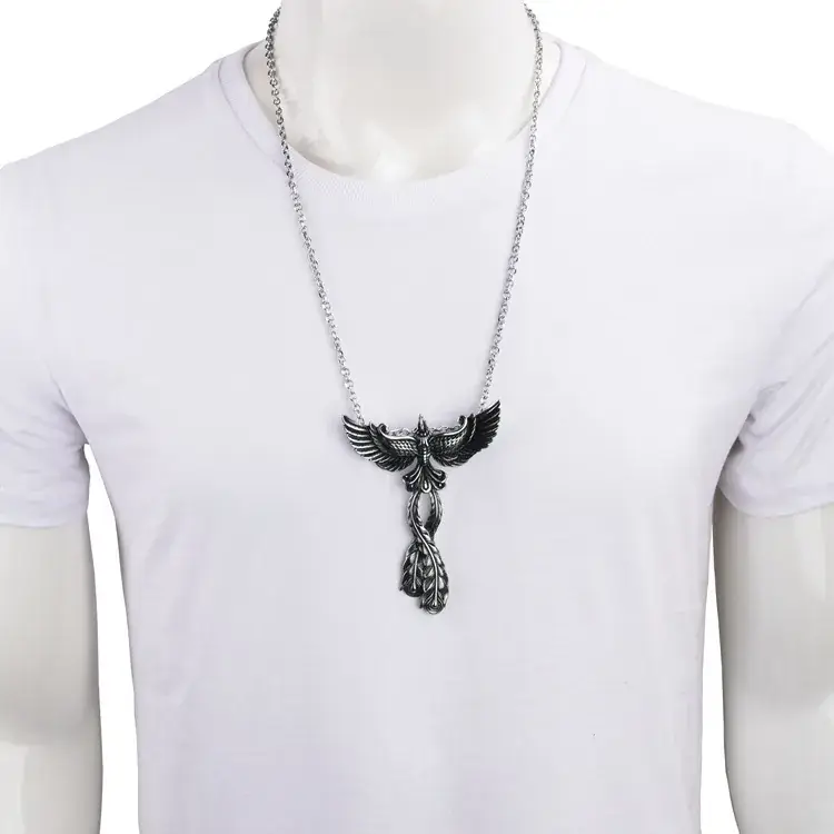 National Tide Explosive Phoenix Necklace for Men Women - Image 3