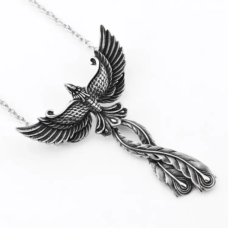 National Tide Explosive Phoenix Necklace for Men Women - Image 4