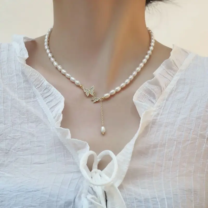 Pearl Bow Pendant Necklace Women's Luxury Accessible 2025 - Image 4