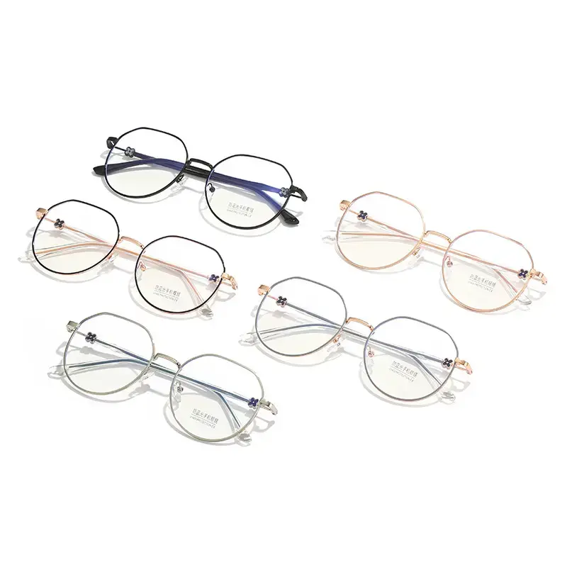 Women Anti-Blue Light Glasses Metal Frame Retro Style - Image 7