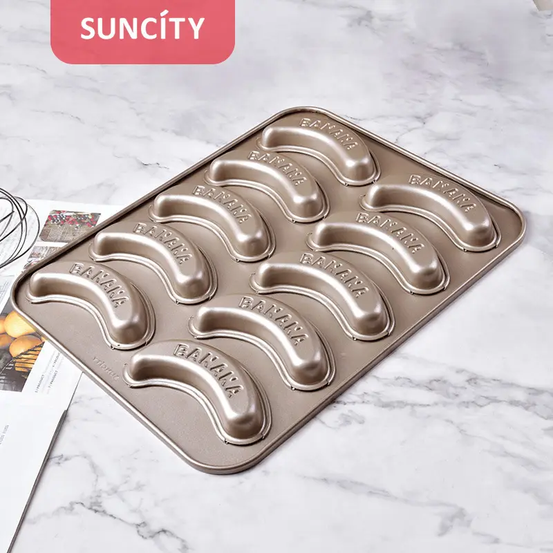 Banana Cake Mold 150mm Gold Plated DIY Kitchen Tool - Image 7