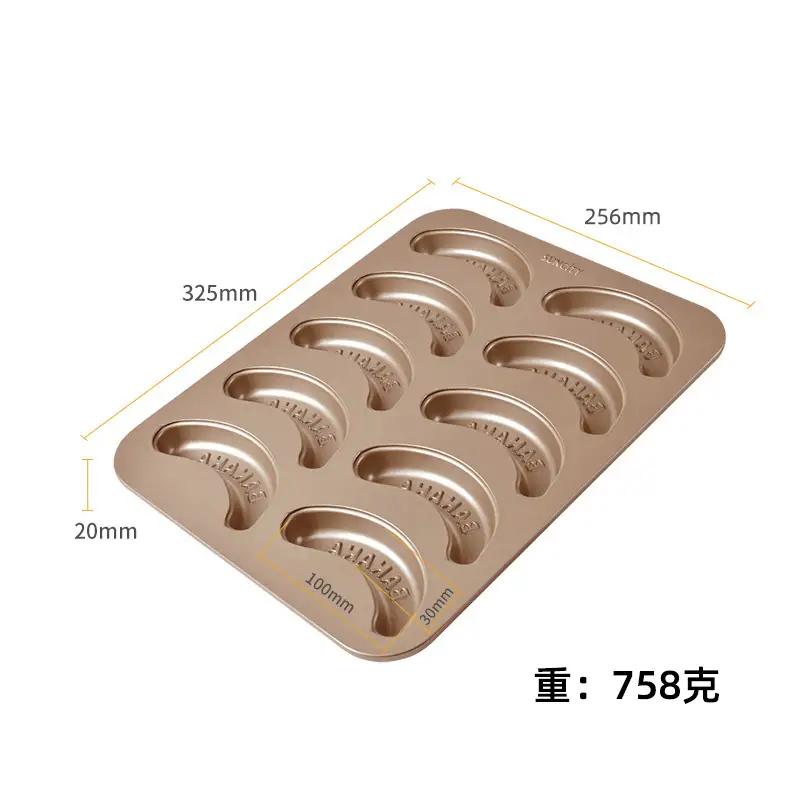 Banana Cake Mold 150mm Gold Plated DIY Kitchen Tool - Image 3