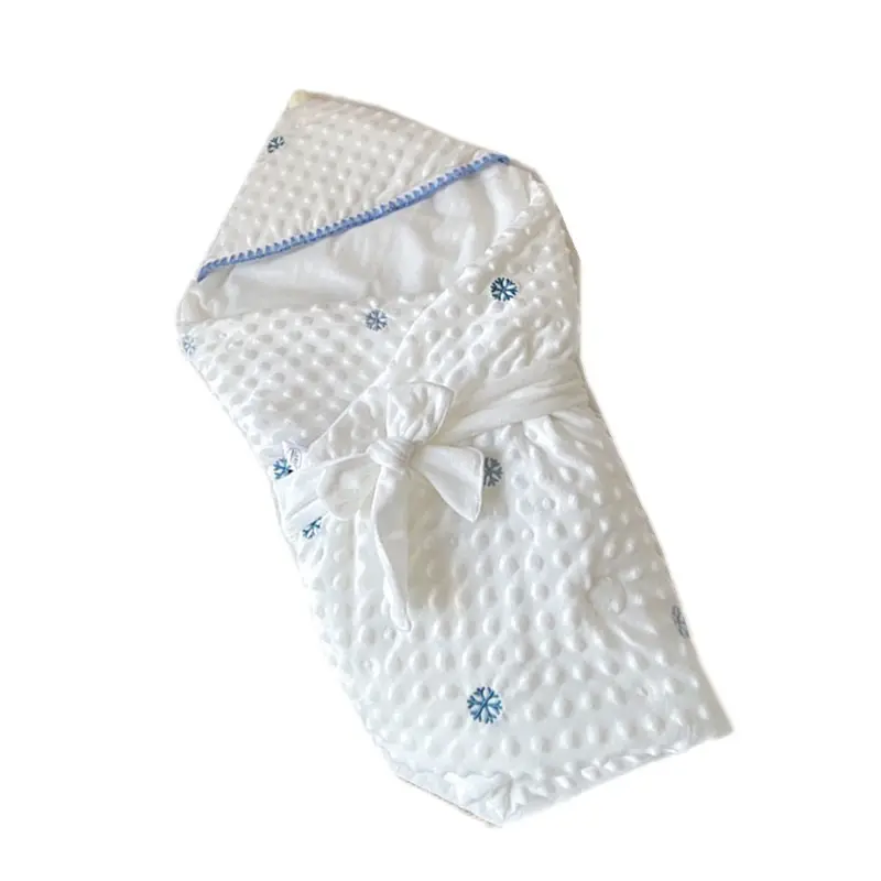 Doudou Velvet Baby Quilt White Blue Newborn Bag - Image 11