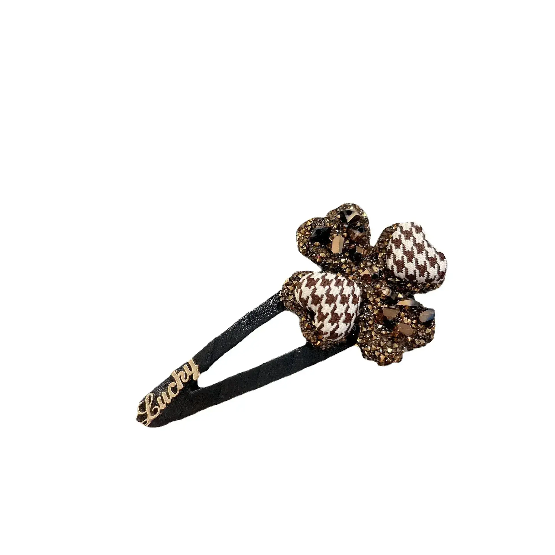 Diamond 4-Lever Flower Hair Clips for Women