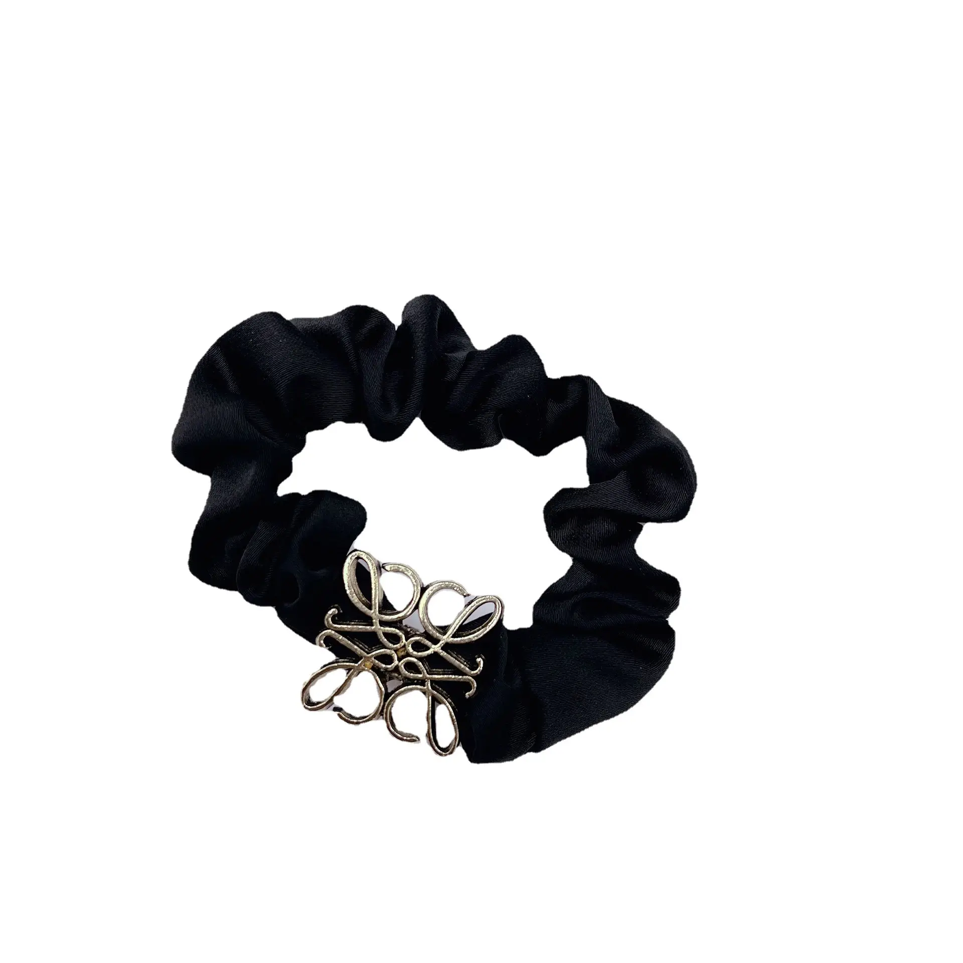 Black Gold Embellished Hair Clip with Rubber Band - Image 8