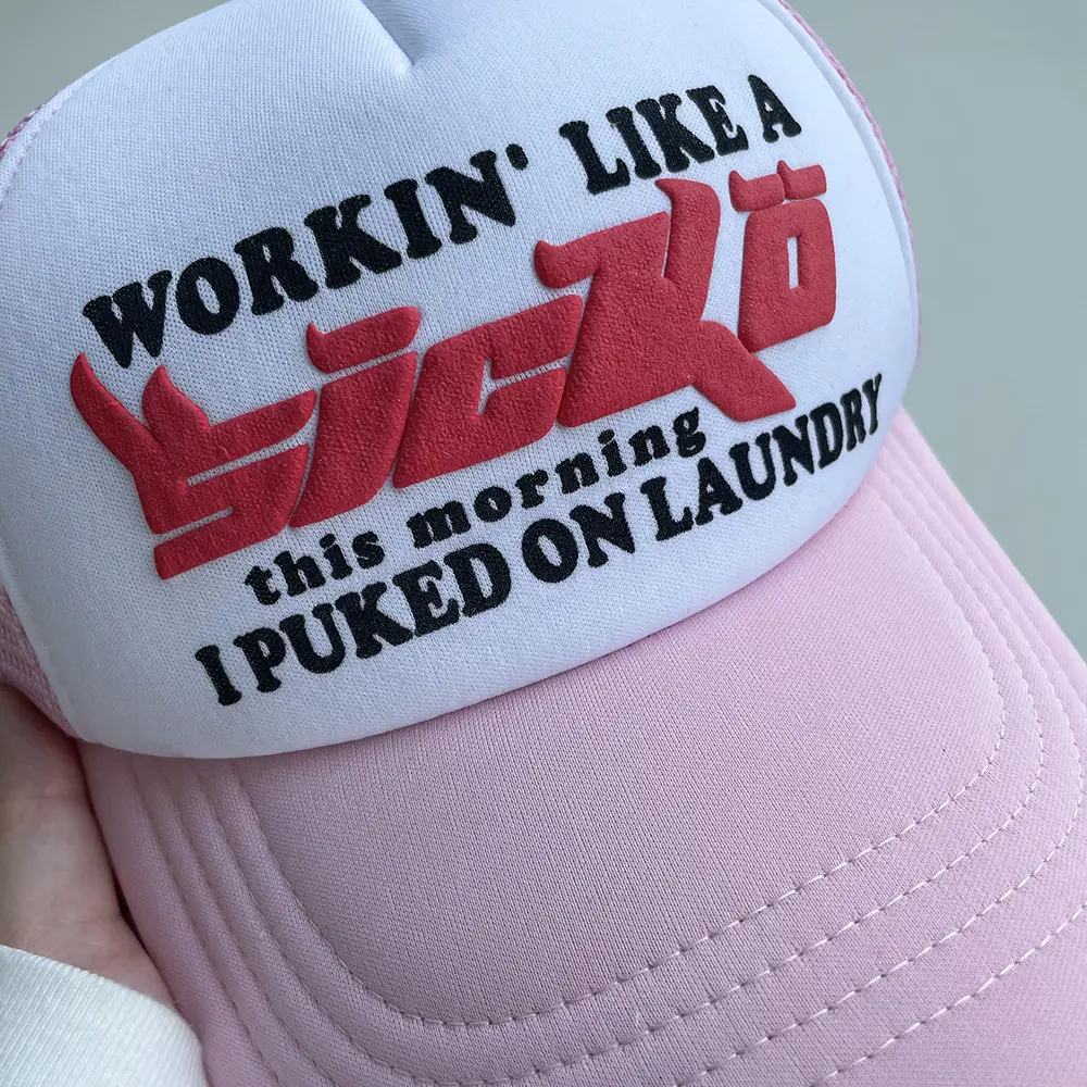 Pink Workin' Like A Lion Hat with Crown Design - Image 9