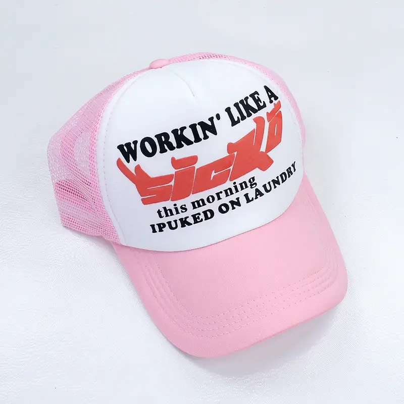 Pink Workin' Like A Lion Hat with Crown Design - Image 3
