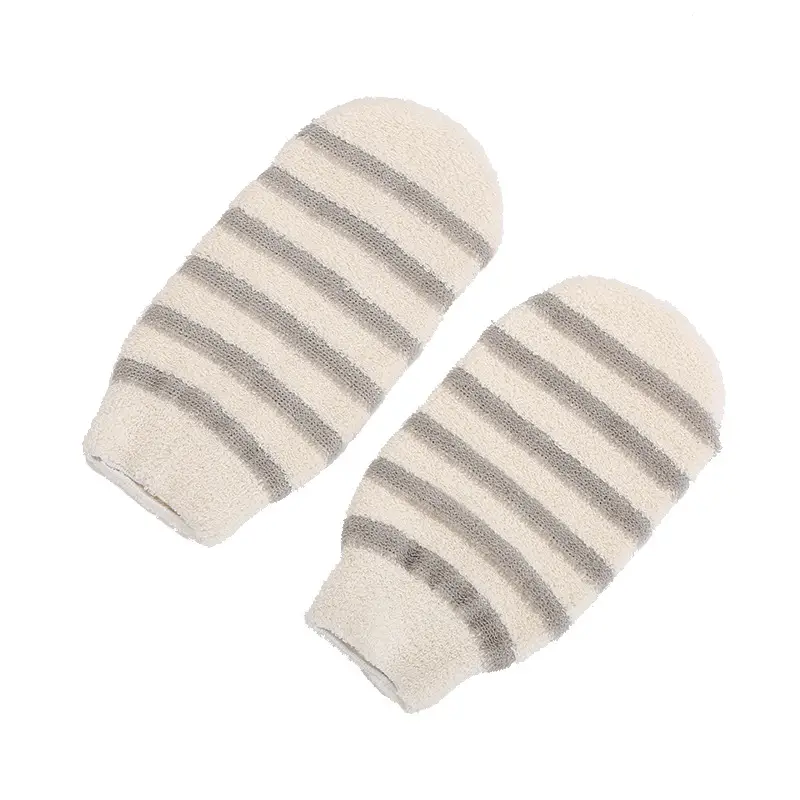Soft Skin-Free Striped Linen Towel Mud Rubber