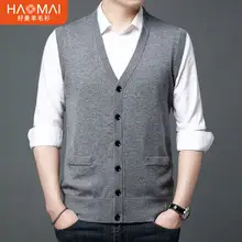 Men's Maroon Wool Knit Crewneck Pullover Autumn Winter — feature 15