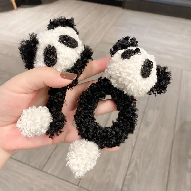 Cute Korean Style Plush Panda Hair Hoop for Girls - Image 6