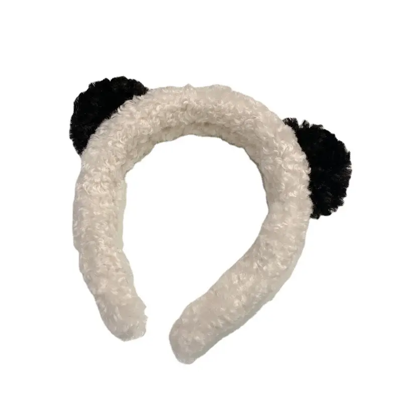 Cute Korean Style Plush Panda Hair Hoop for Girls - Image 8