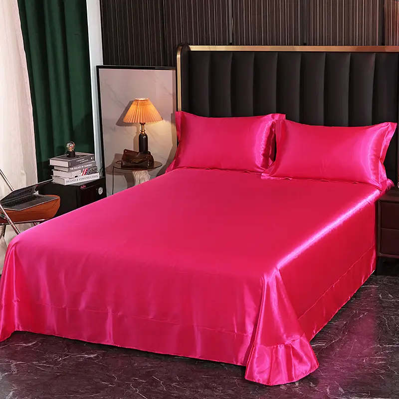Foreign trade export silk sheets single piece silky mulberry silk Ice Silk sheets single double 1.2 m1.8 m bed wholesale