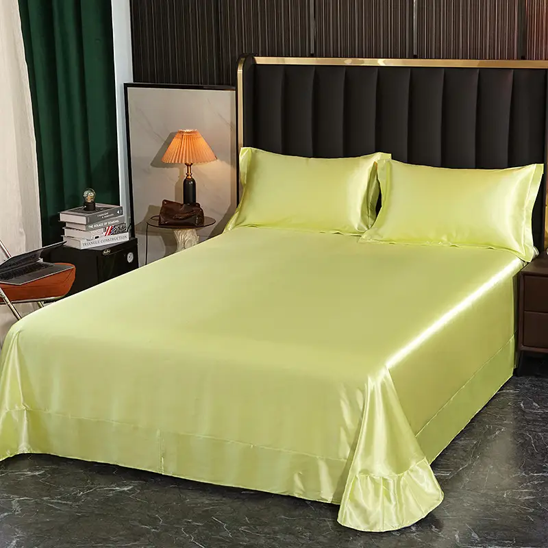 Foreign trade export silk sheets single piece silky mulberry silk Ice Silk sheets single double 1.2 m1.8 m bed wholesale