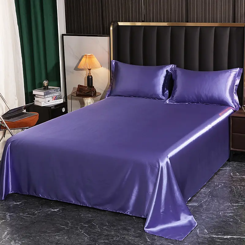 Foreign trade export silk sheets single piece silky mulberry silk Ice Silk sheets single double 1.2 m1.8 m bed wholesale