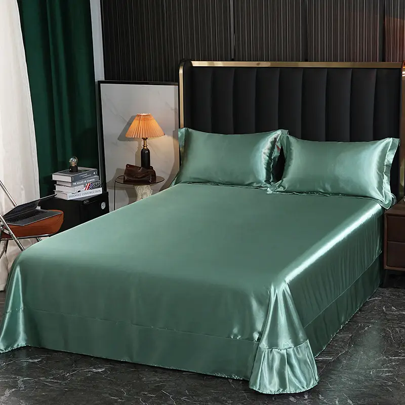 Foreign trade export silk sheets single piece silky mulberry silk Ice Silk sheets single double 1.2 m1.8 m bed wholesale