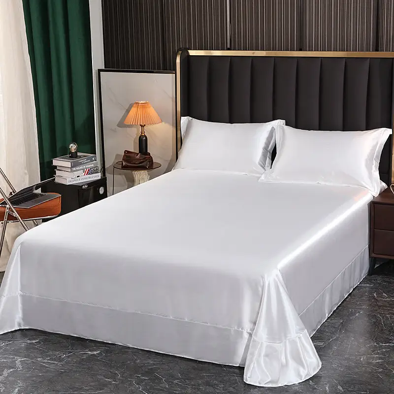 Foreign trade export silk sheets single piece silky mulberry silk Ice Silk sheets single double 1.2 m1.8 m bed wholesale