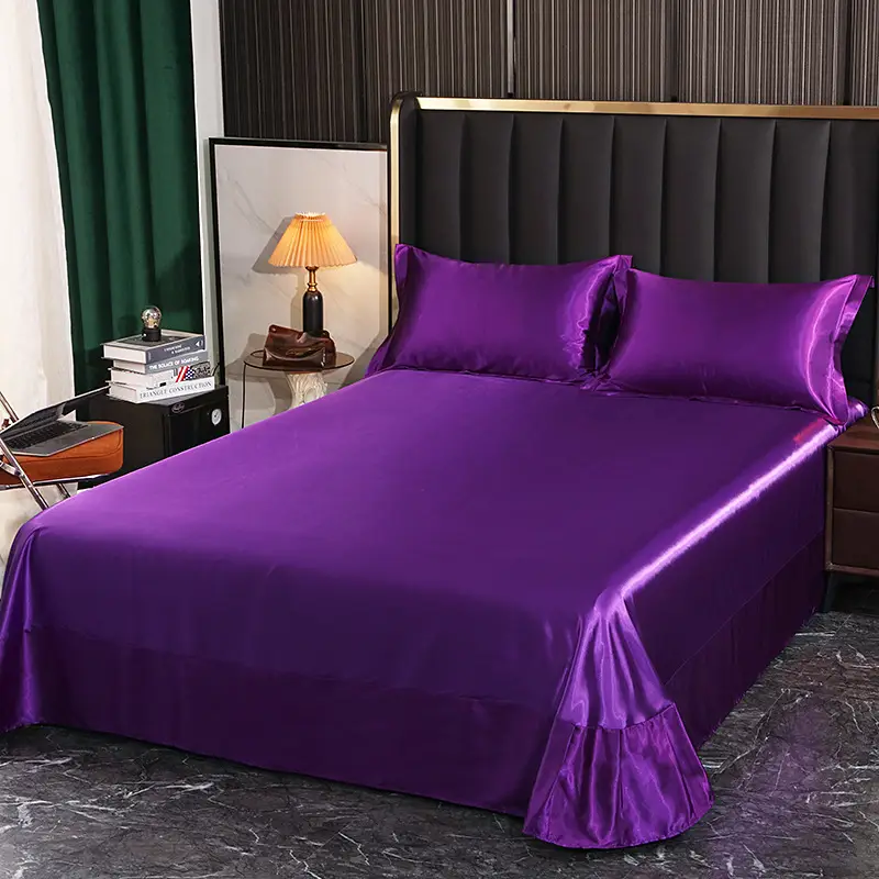 Foreign trade export silk sheets single piece silky mulberry silk Ice Silk sheets single double 1.2 m1.8 m bed wholesale