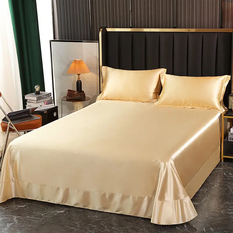 Foreign trade export silk sheets single piece silky mulberry silk Ice Silk sheets single double 1.2 m1.8 m bed wholesale