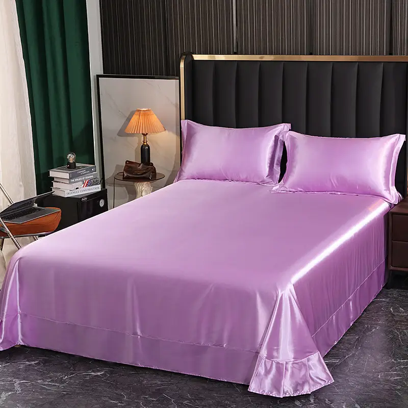 Foreign trade export silk sheets single piece silky mulberry silk Ice Silk sheets single double 1.2 m1.8 m bed wholesale