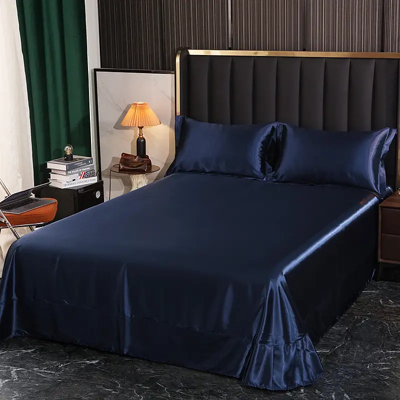 Foreign trade export silk sheets single piece silky mulberry silk Ice Silk sheets single double 1.2 m1.8 m bed wholesale